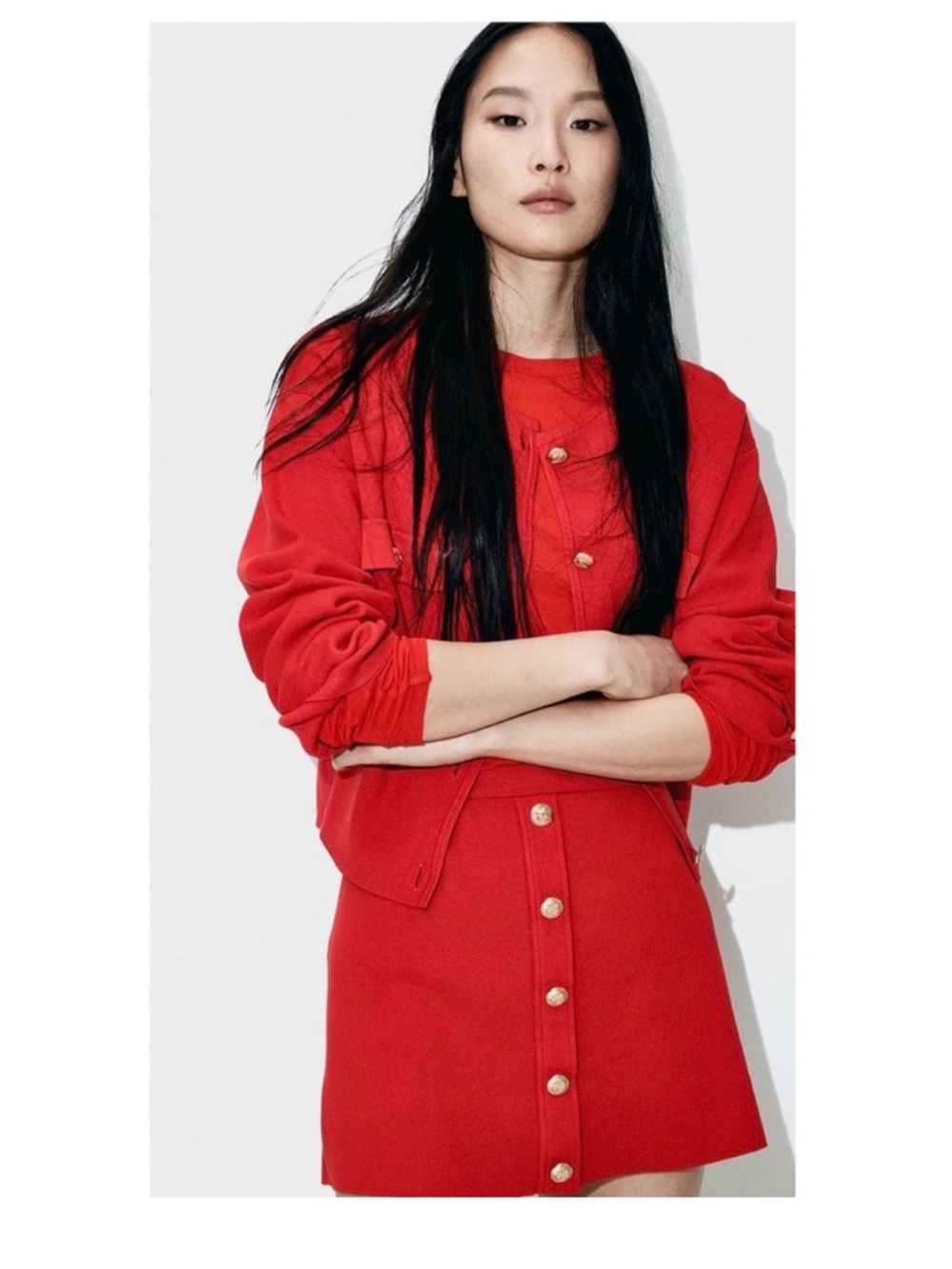 NWT H&M Button-front Fine Knit Skirt